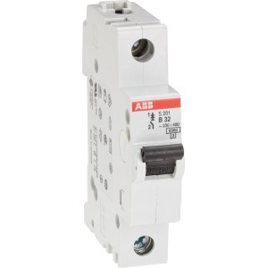 ABB Leitungsschutzschalter, 1-polig, 32A. Einbauautomat zum Schutz vor Überlastung und Kurzschlüssen.
