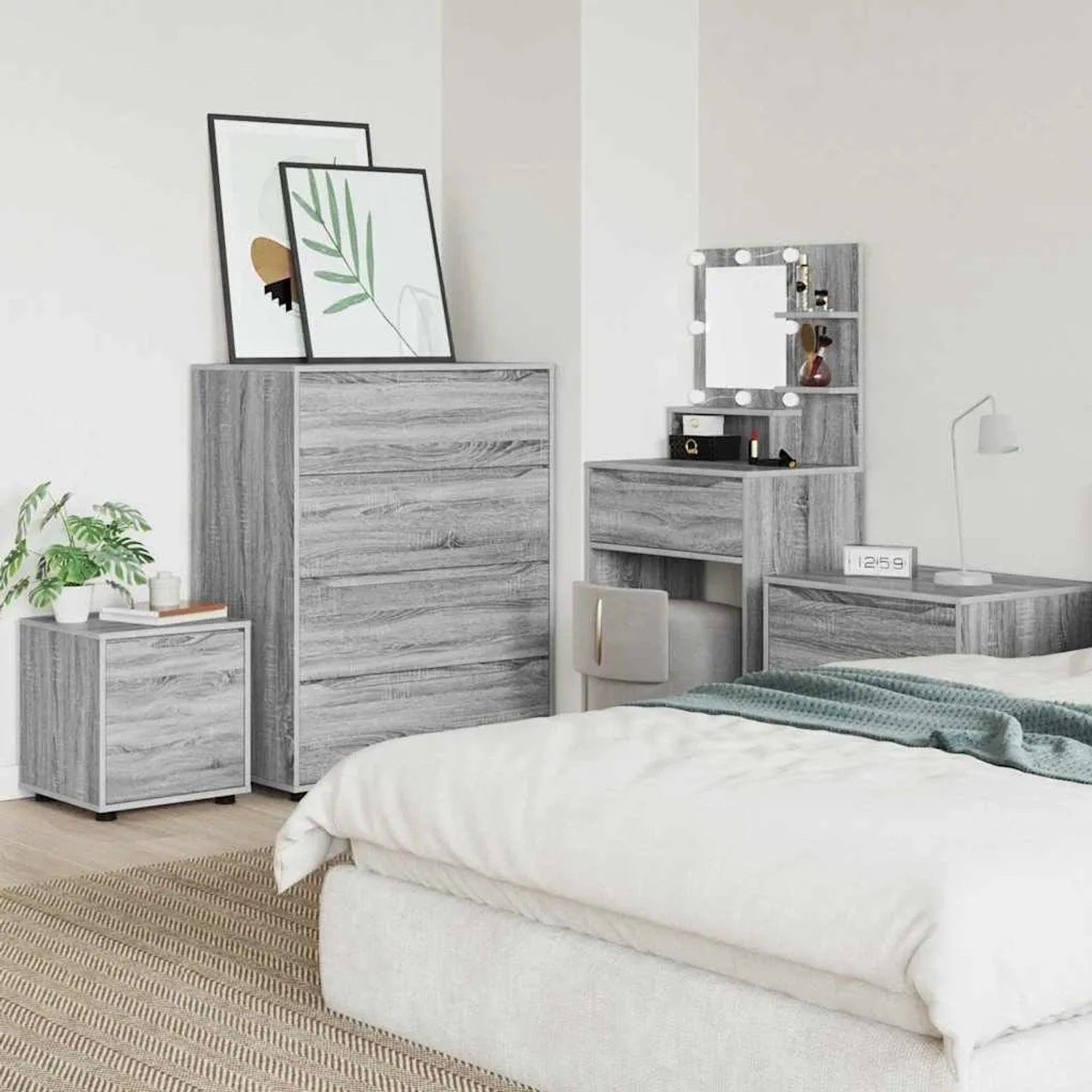 vidaXL Badezimmerschrank Graues Sonoma 40,5 x 40 x 44 cm Holzwerkstoff 888953_4