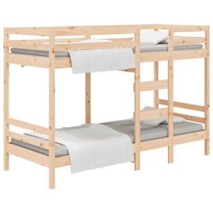 vidaXL Etagenbett aus Kiefernholz, 90x200 cm, ideal für Kinderzimmer oder kleine Räume.