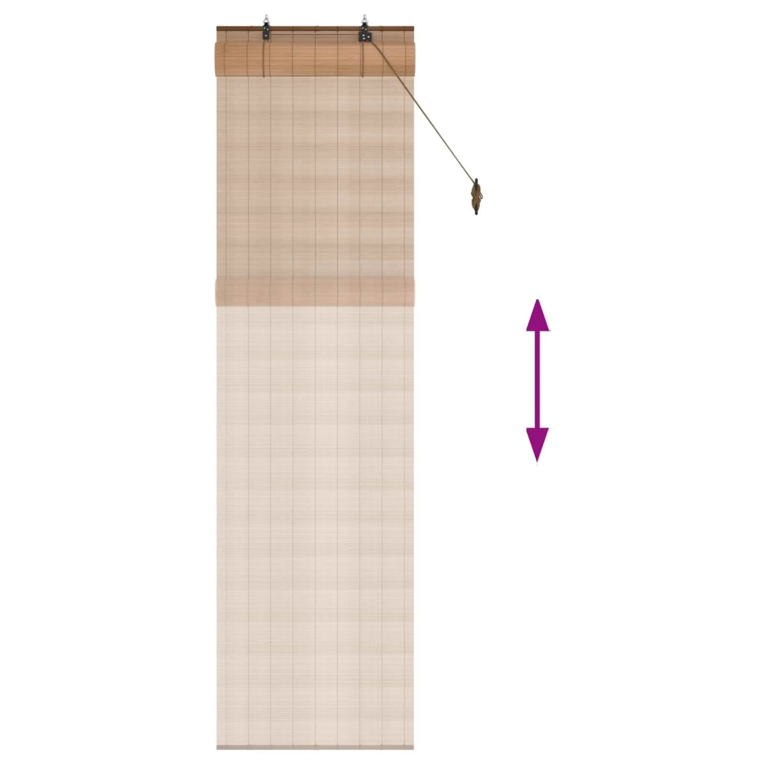 vidaXL Rollo Braun 50 x 220 cm Bambus 42039699_4