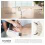 Beige Tectake Massageliege, 60 cm breit, mit Tragetasche. Klappbare Sonnenliege mit verstellbarer Kopfstütze.