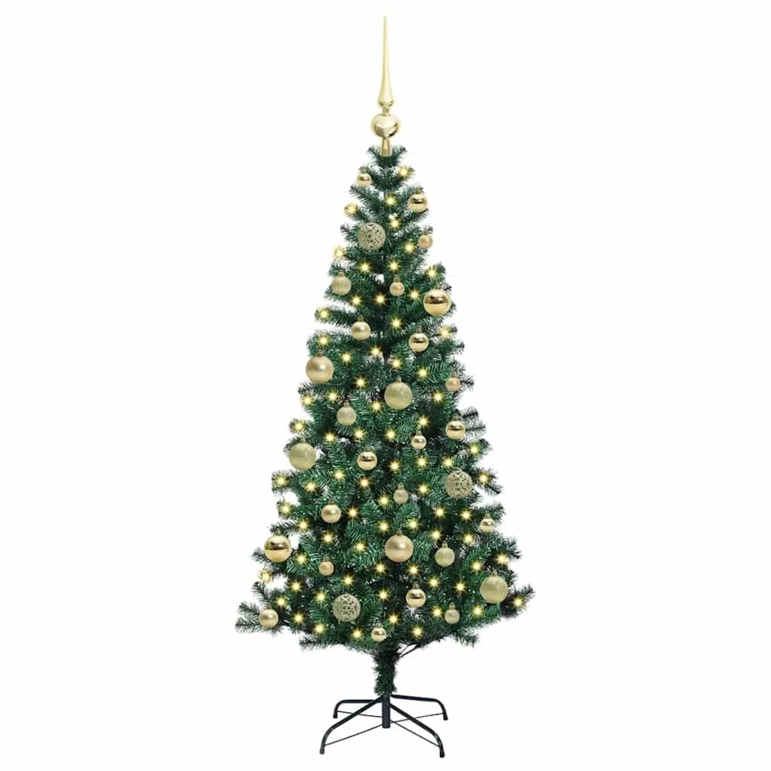 vidaXL Künstlicher Vorbeleuchteter Weihnachtsbaum Grün 120 cm 3396740