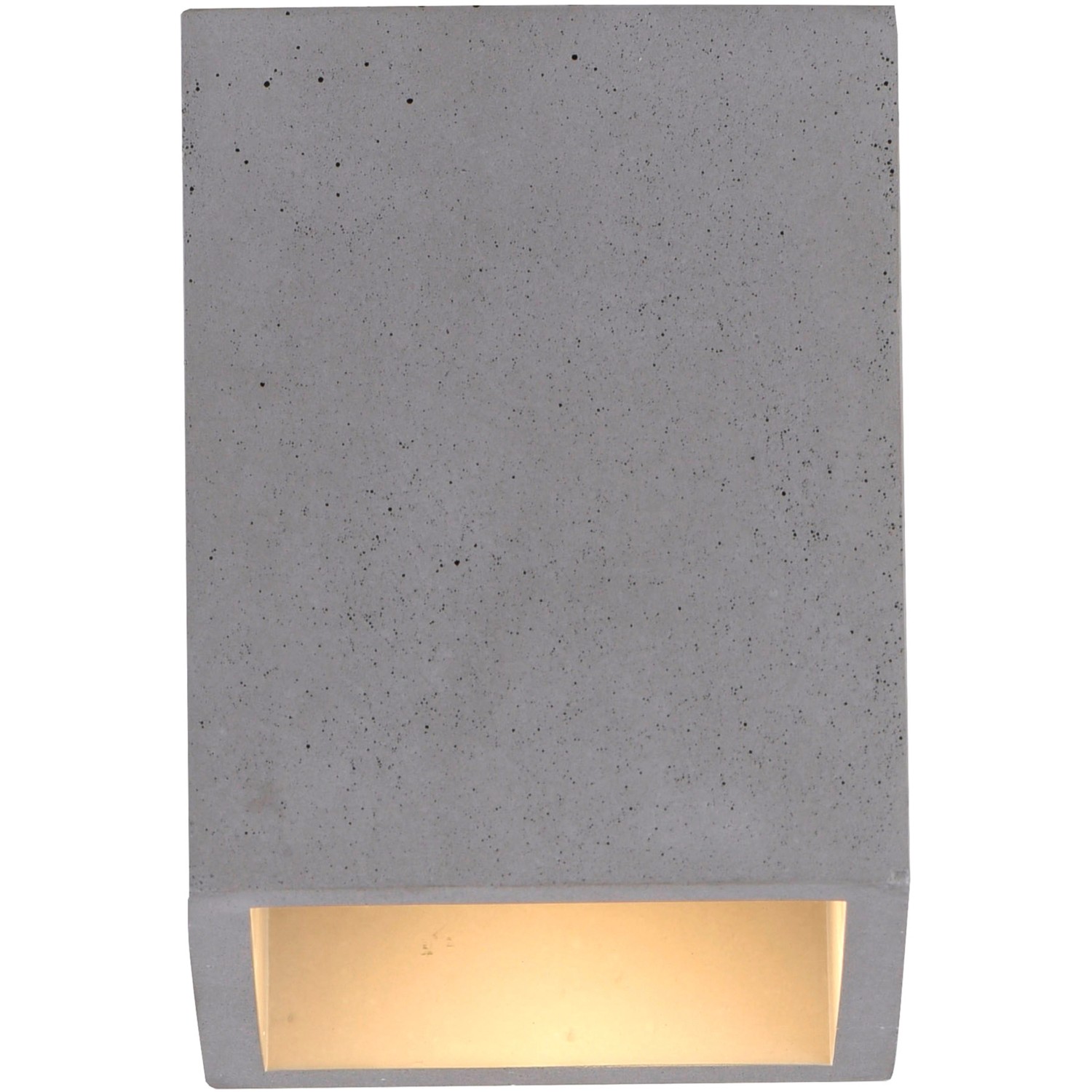 Eckige Paul Neuhaus Deckenleuchte Eton in Betonoptik, 11x14cm. Modernes Design für GU10 Leuchtmittel.