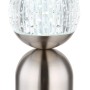 Globo Tischleuchte Julsy, Nickel matt, 20 cm, mit Kristall-Effekt. LED-Tischleuchte für stimmungsvolles Licht.