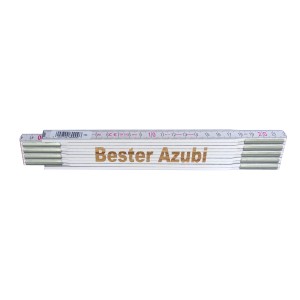Stabila Zollstock mit Lasergravur "Bester Azubi", 2 m, Messwerkzeug.