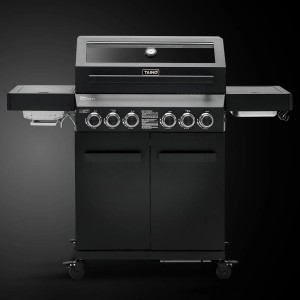 Taino Platinum Yamara Dark 4+2 Gasgrill aus Stahl mit 4 Brennern, Sear- und Backburner.