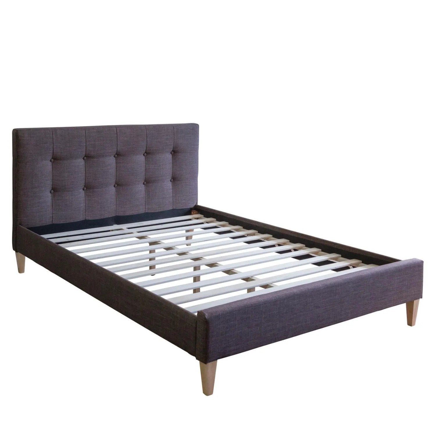 Homestyle4u Polsterbett Doppelbett Braun Lattenrost 180x200 cm 1735