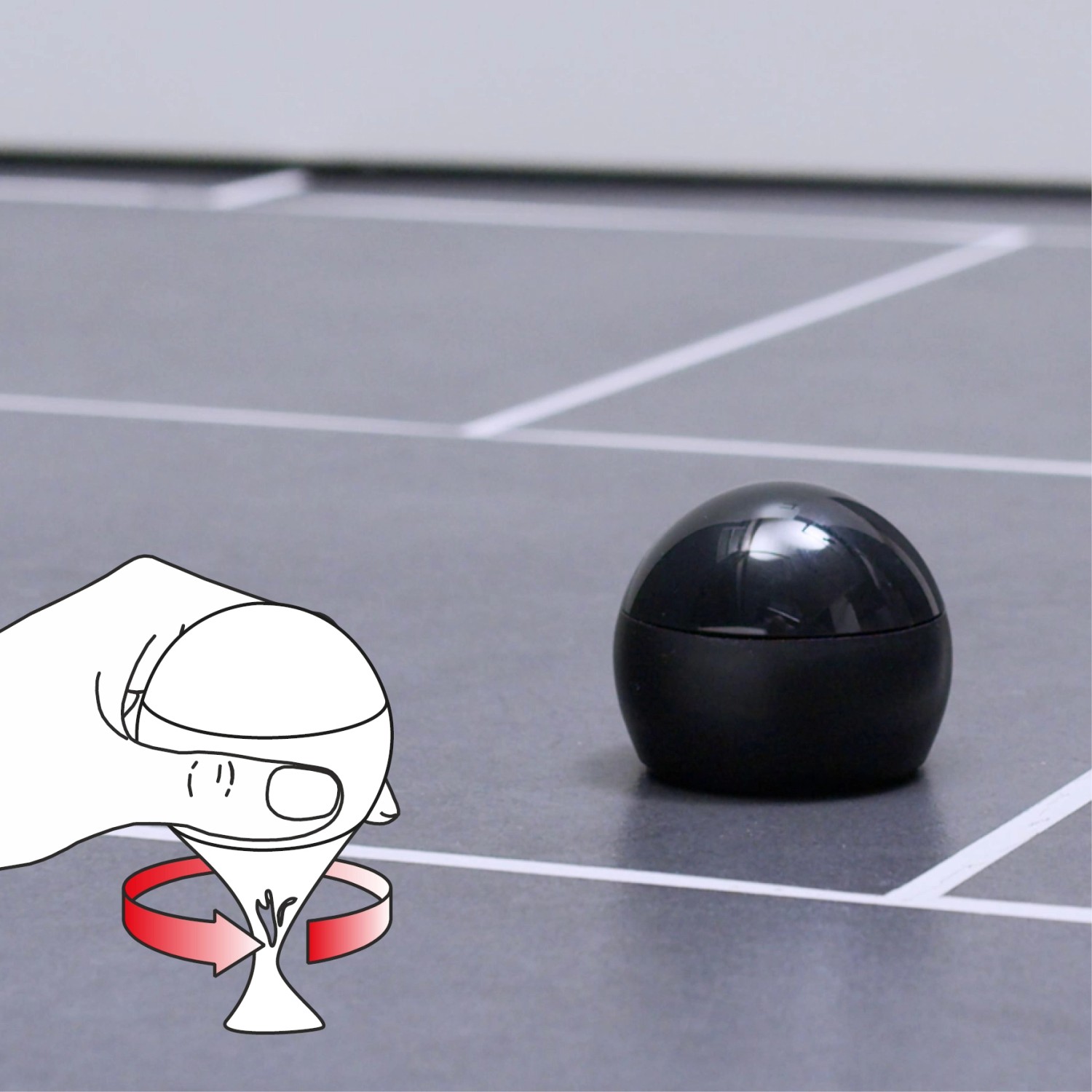 Schwarzer Wagner Bodentürstopper Black Deluxe, selbstklebend und rückstandslos entfernbar.