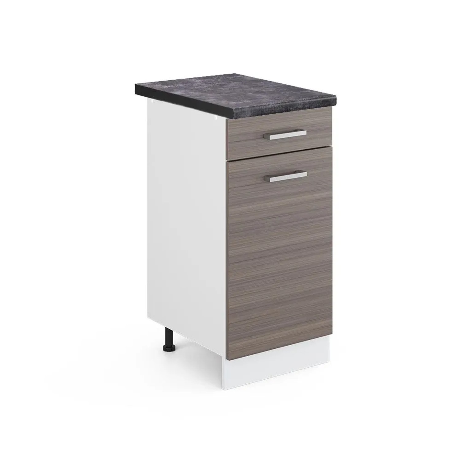 Vicco Küchenunterschrank R-Line Schubladenschrank für die Küche Grau Weiß 40 cm AP Anthrazit