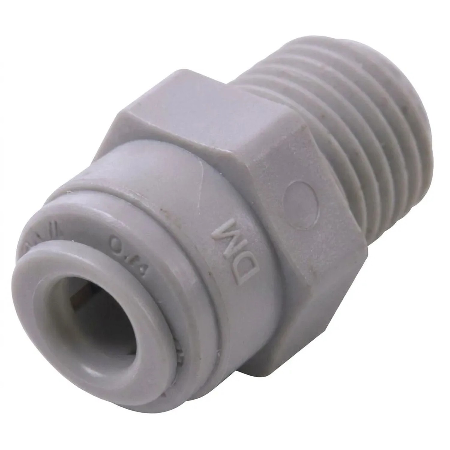 Ich-Zapfe Schlauchadapter 3/8 Aufschraub Aussengewinde auf 3/8 Einsteck Kunststoff Grau