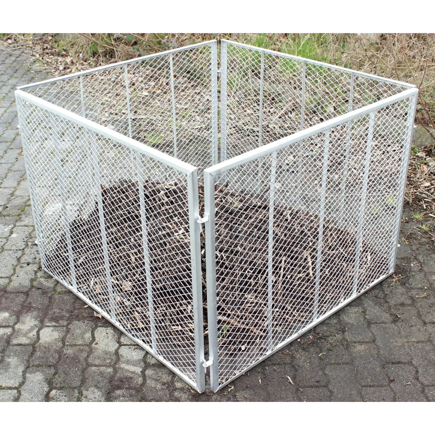 TRUTZHOLM Komposter Metallkomposter 100x100x80 cm Feuerverzinkt