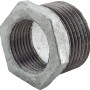Fitting aus Temperguss, 33,3 mm x 24,1 mm, Reduzierstück mit Gewinde.