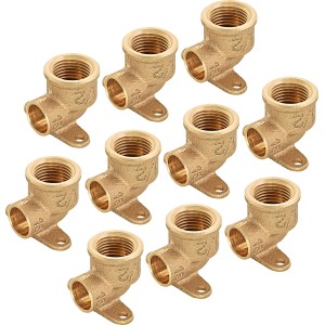 10er Set Löt-Wandscheiben, Ø 15 mm x 18,6 mm (Rp 1/2), Rotguss, für Kupferrohr-Installation.