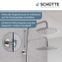 Schütte Aquaduct Brauseset mit Thermostat, Chrom, höhenverstellbare Regendusche.