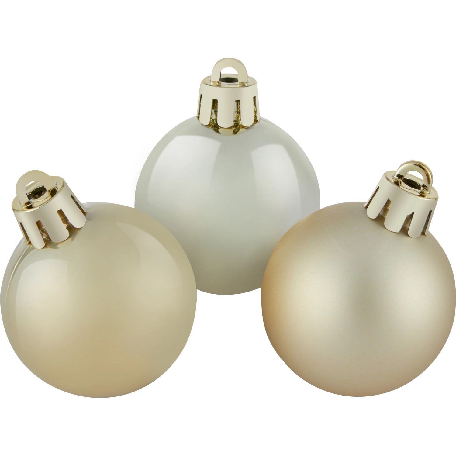 Weihnachtskugel-Set 30-teilig Champagner Ø 4 cm