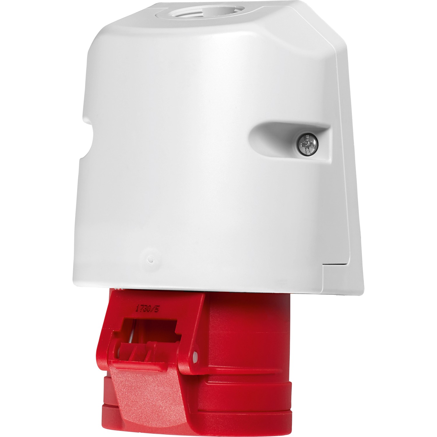 PCE CEE Wandsteckdose, 5-polig, 16A, rot, IP44, für Wandmontage.