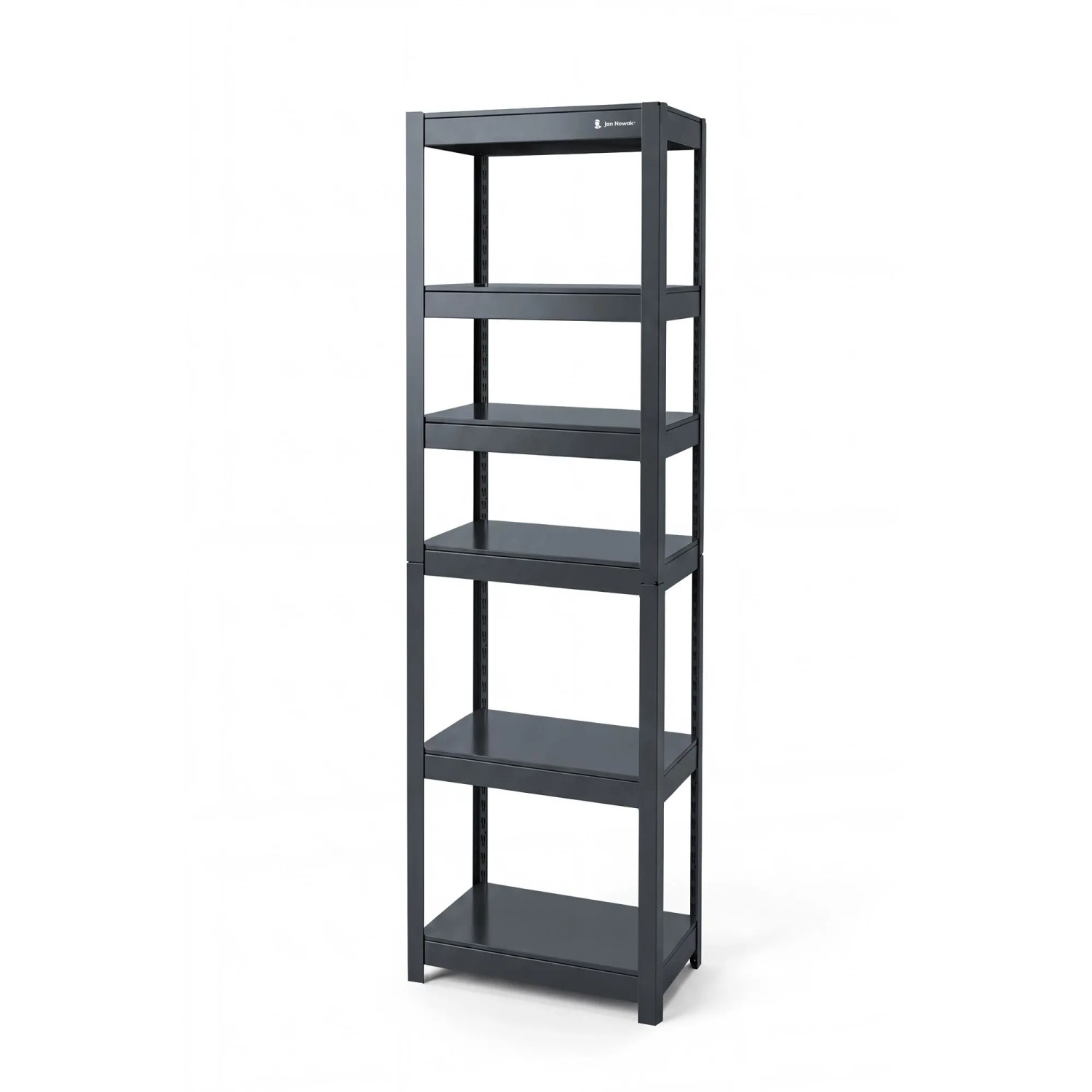 JAN NOWAK Schmales Metallregal JOHNNY 180 x 45 x 42 cm Anthrazit