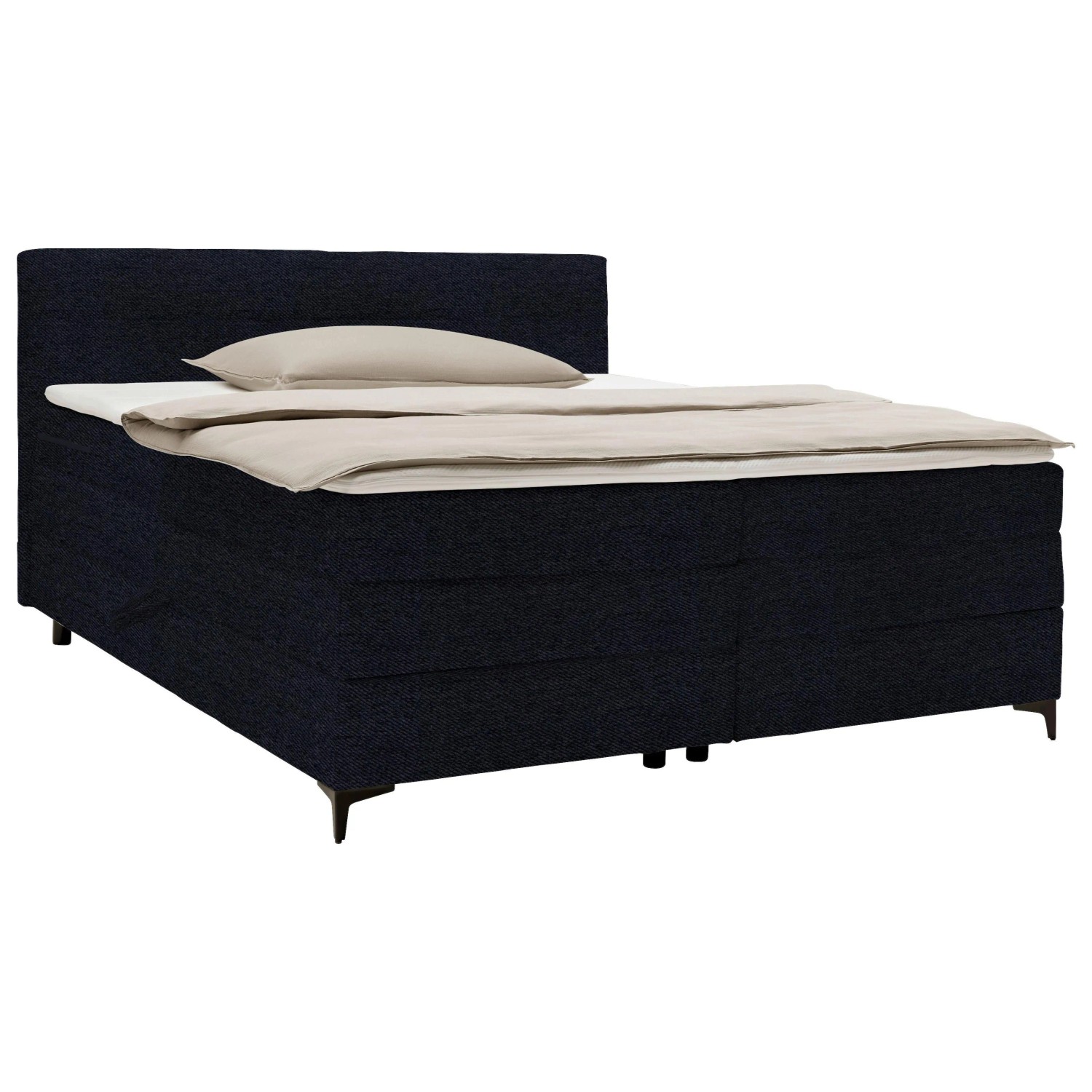 Mömax Boxspringbett Bari in Schwarz ca. 160x200cm