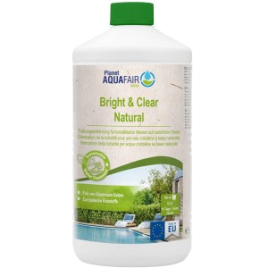 Planet Aquafair Bright & Clear Natural 1l: Flockungsmittel für klares Poolwasser, natürliche Trübungsentfernung.