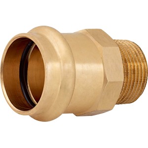Übergangsnippel aus Rotguss, 28 mm x 26,4 mm (R 3/4), für Pressfittings.