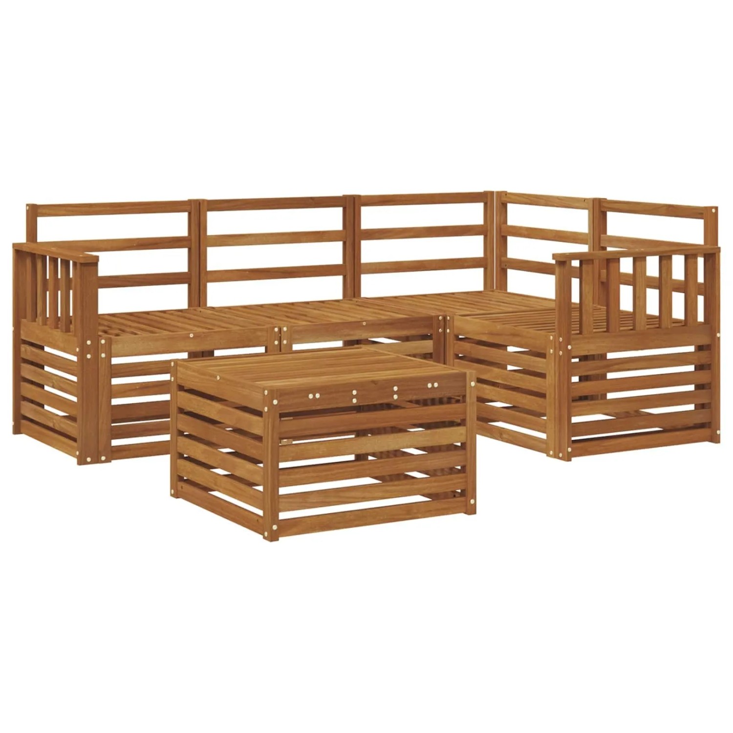 vidaXL Outdoor-Sofagarnitur 5-Tlg Natur Massivholz Akazie 3374759
