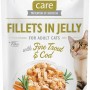 BritCare Katzen-Nassfutter Adult, Forelle & Kabeljau, 85g. Filets in Gelee mit Karotte und Rosmarin.