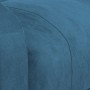 Detailansicht: Blauer Massagesessel aus Samt, Teil eines Relaxsessels mit Vibrationsfunktion.