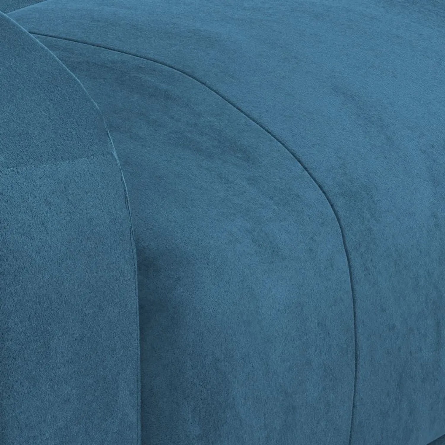 Detailansicht: Blauer Massagesessel aus Samt, Teil eines Relaxsessels mit Vibrationsfunktion.