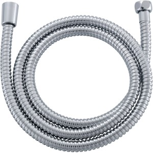 Verchromter Metall Duschschlauch, 150 cm lang, flexibel und robust.