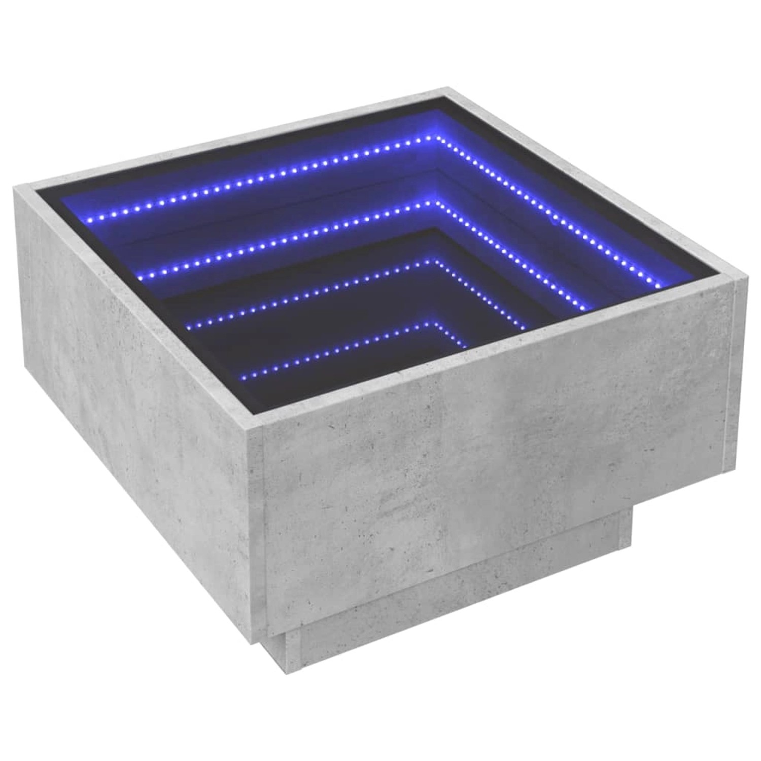 vidaXL LED-Couchtisch Betongrau 50x50x30 cm Holzwerkstoff 847507 günstig online kaufen