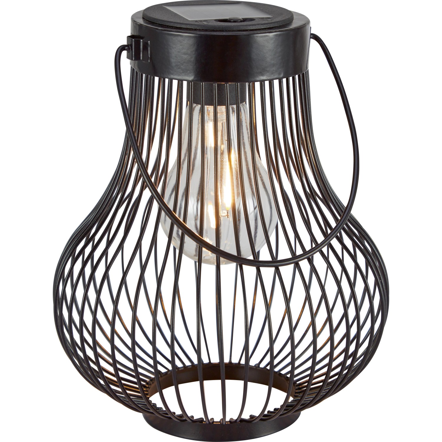LED Solar-Laterne Schwarz