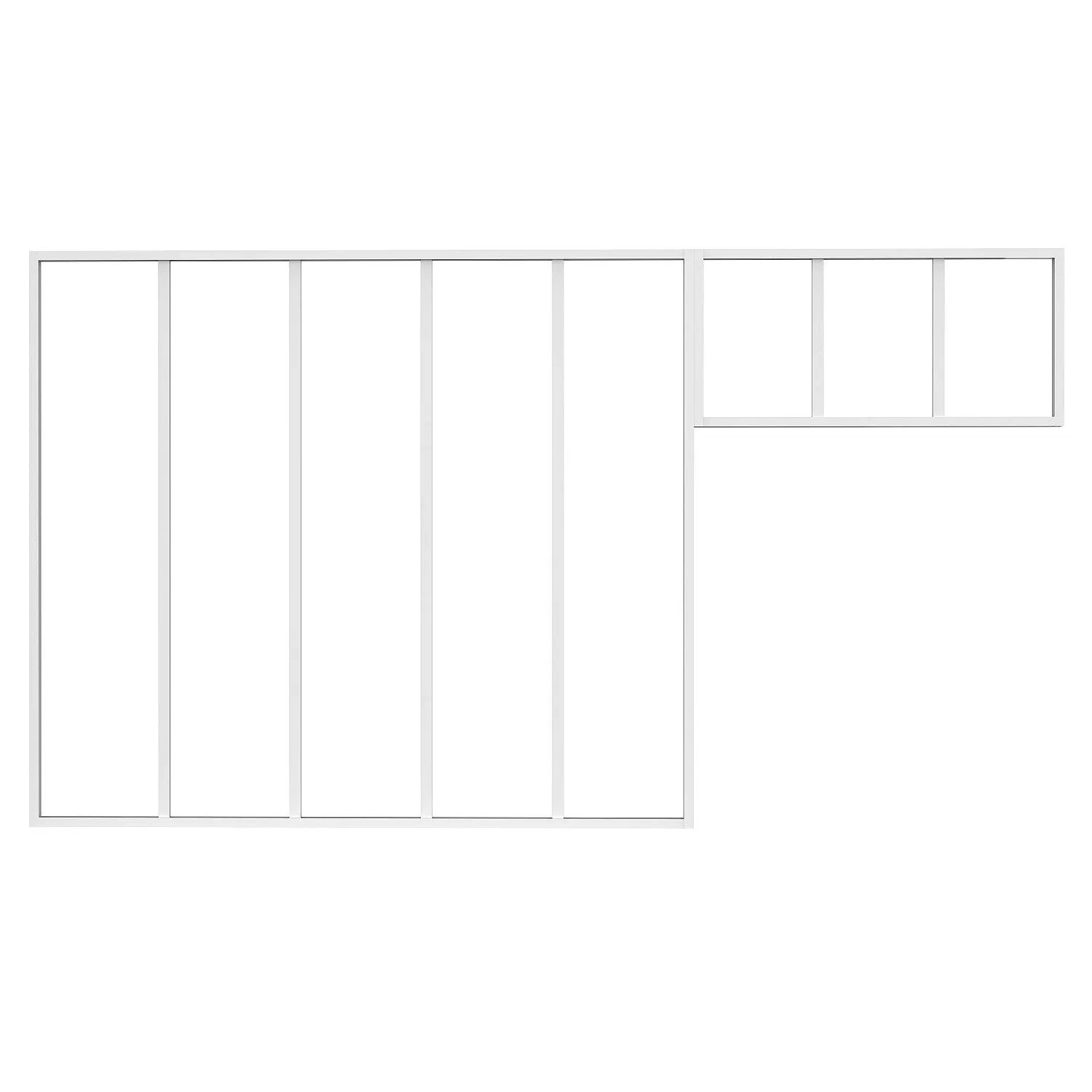 Vente-unique Glaswand Bayview Weiß 4.2 cm  83 cm  150 cm
