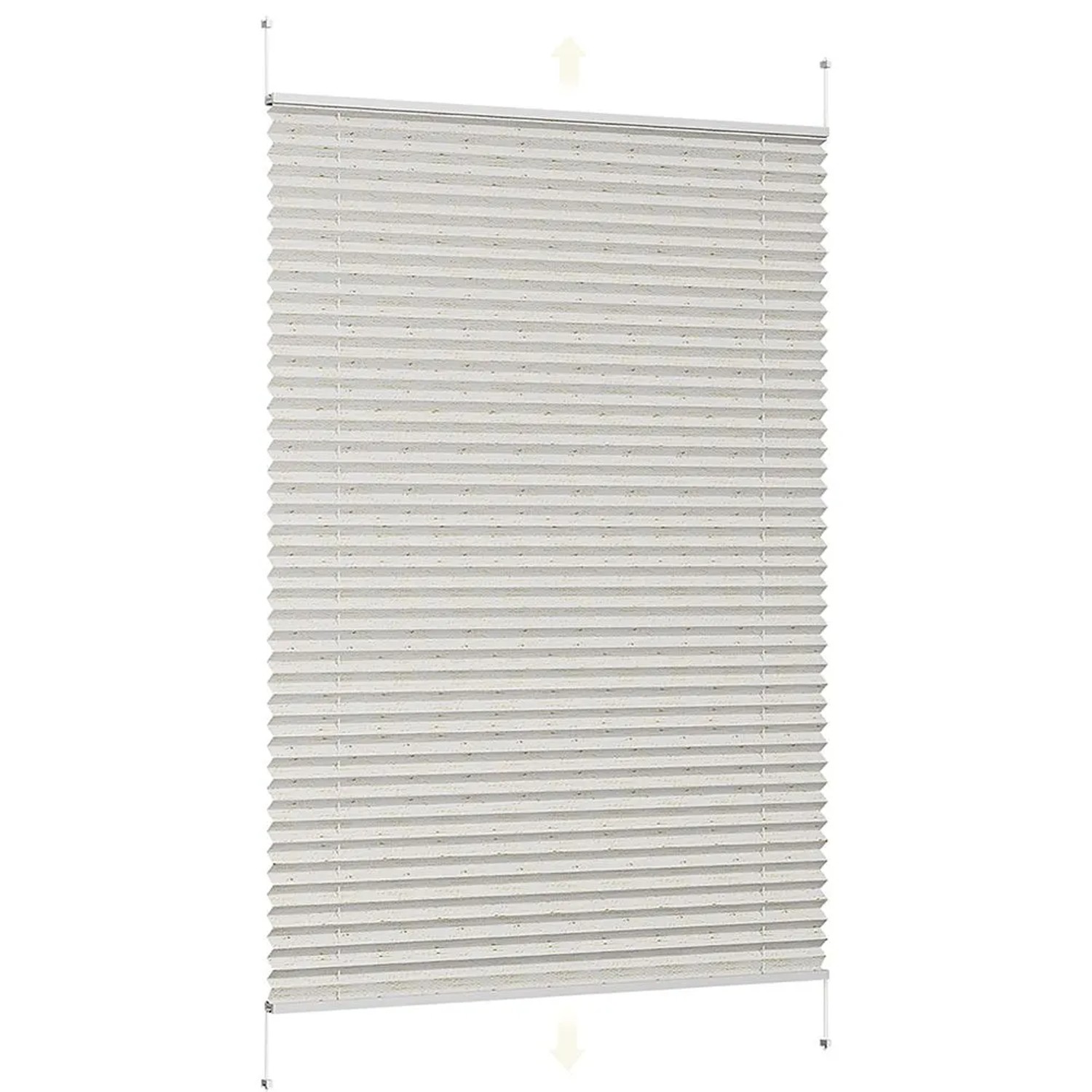 Sekey Plissee Faltrollo Klemmfix ohne Bohren Leinen 90x120cm