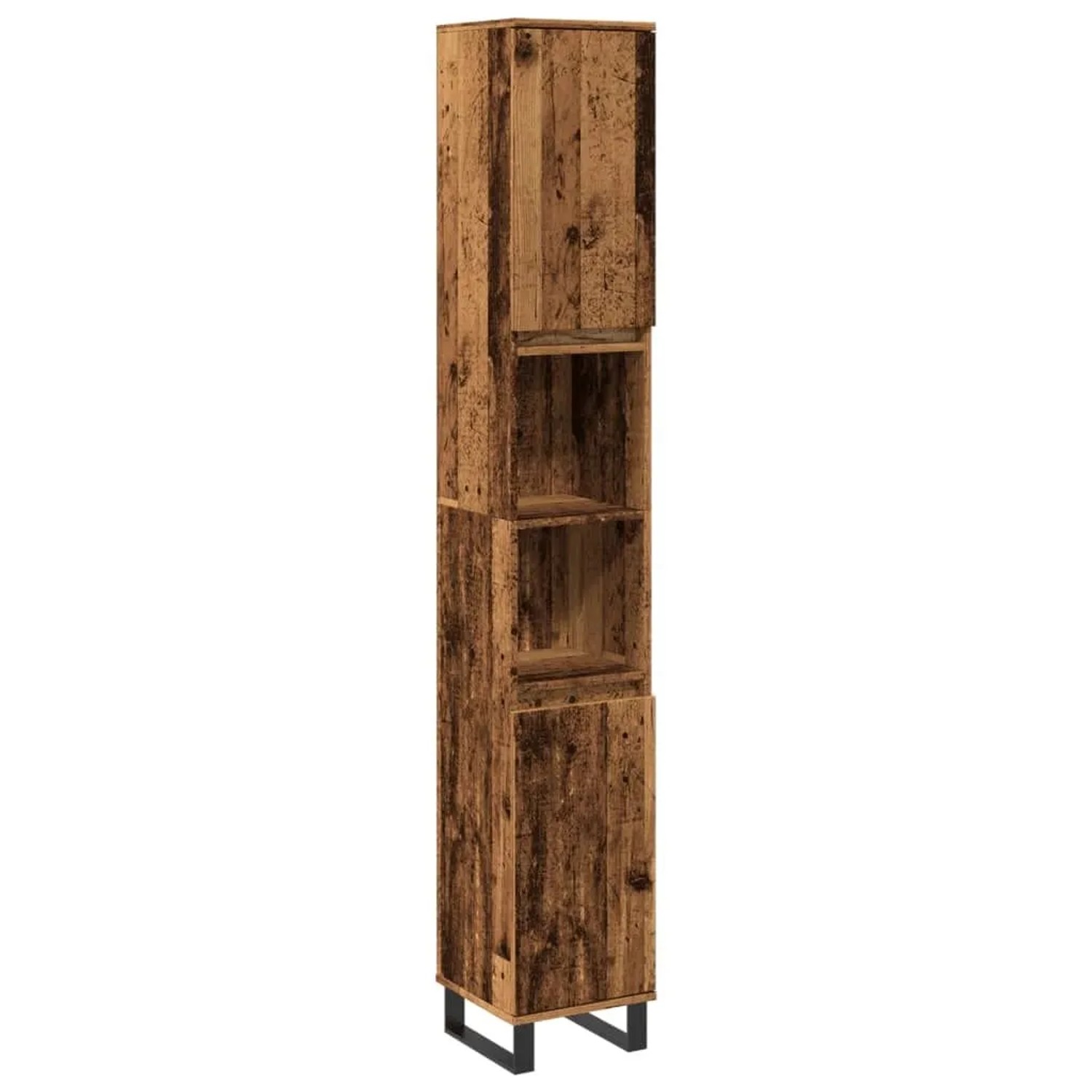 vidaXL Badschrank Altholz-Optik 30x30x190 cm Holzwerkstoff 857202 günstig online kaufen