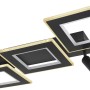 Moderne, dimmbare LED-Deckenleuchte Marian, 2-flammig, schwarz matt mit RGB-Farbwechsler.