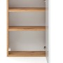 Held Möbel Hängeschrank Salerno, 40 cm, matt Weiß-Wotaneiche, offene Tür mit Einlegeböden.