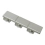 Gardinia Endstück, silber, für 3-läufige Flächenvorhangschiene, 2er-Pack.