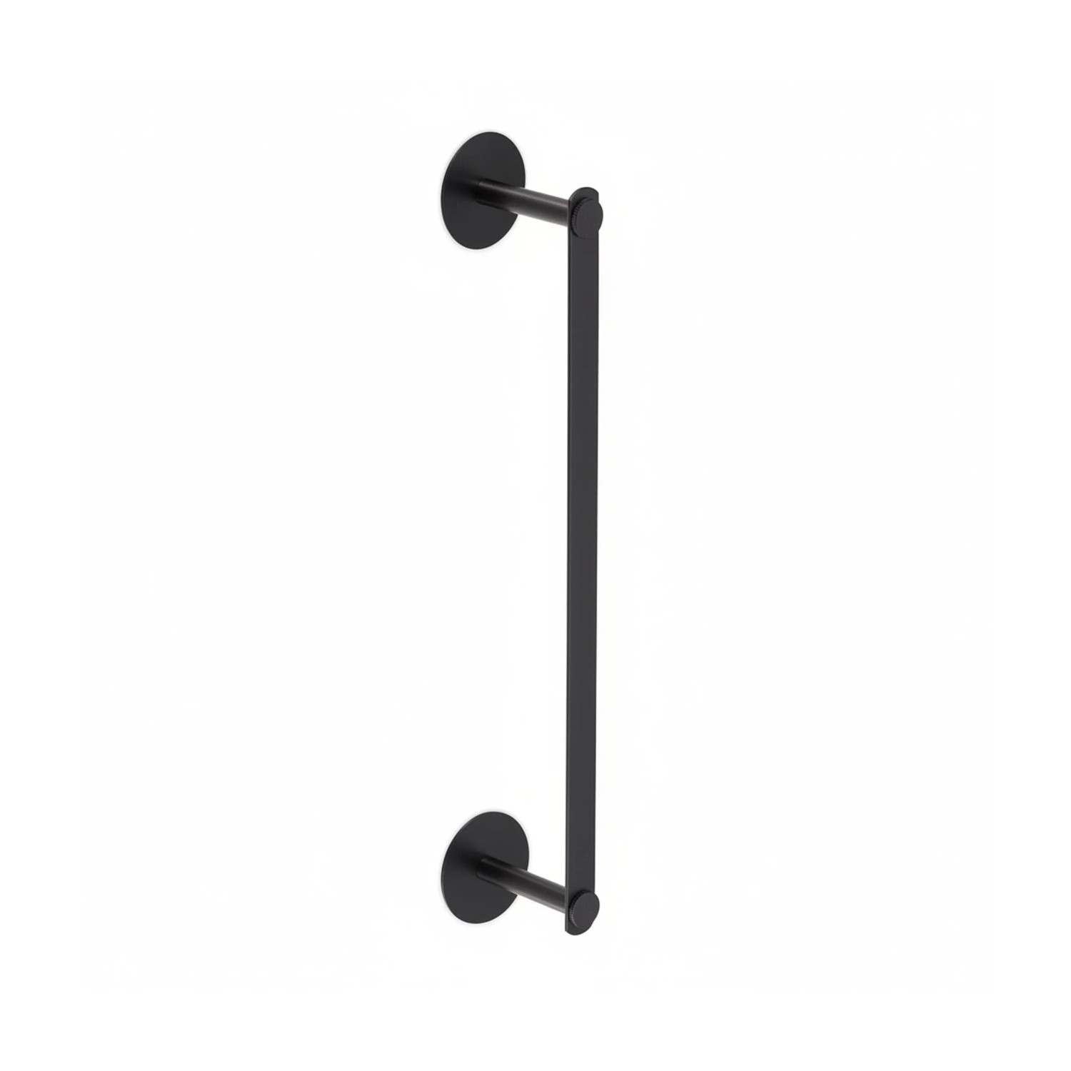Relaxdays Handtuchhalter Edelstahl Aluminium Schwarz Selbstklebend Ohne Bohren Horizontal Vertikal 5,5 cm x 40,5 cm x 7 cm 0,2 kg