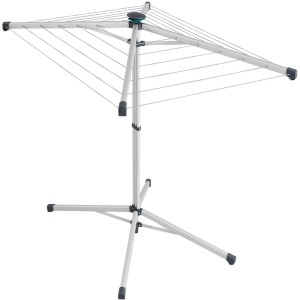 Leifheit Standwäscheschirm LinoPop Up 140, Wäschespinne mit 14m Leine, Einhandbedienung, leicht und kompakt.