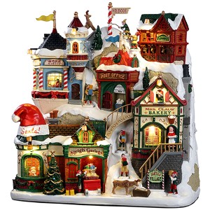 Lemax Santa's Village Weihnachtsdekoration mit LED-Beleuchtung, 26x26x9,5cm.