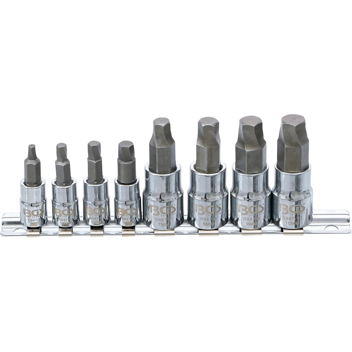 BGS Schraubenausdreher Satz Antrieb Innenvierkant 6 3 Mm  1 4 Zoll  10 Mm  3 8 Zoll  Für Defekten Innensechskant 3 10 Mm 8Tlg  6847
