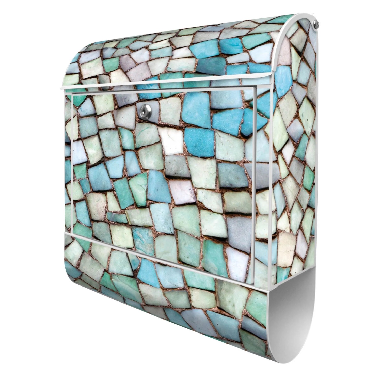 Banjado Design Briefkasten Weiß Pulverbeschichtet 39x47x14cm 2 Schlüssel Mi günstig online kaufen