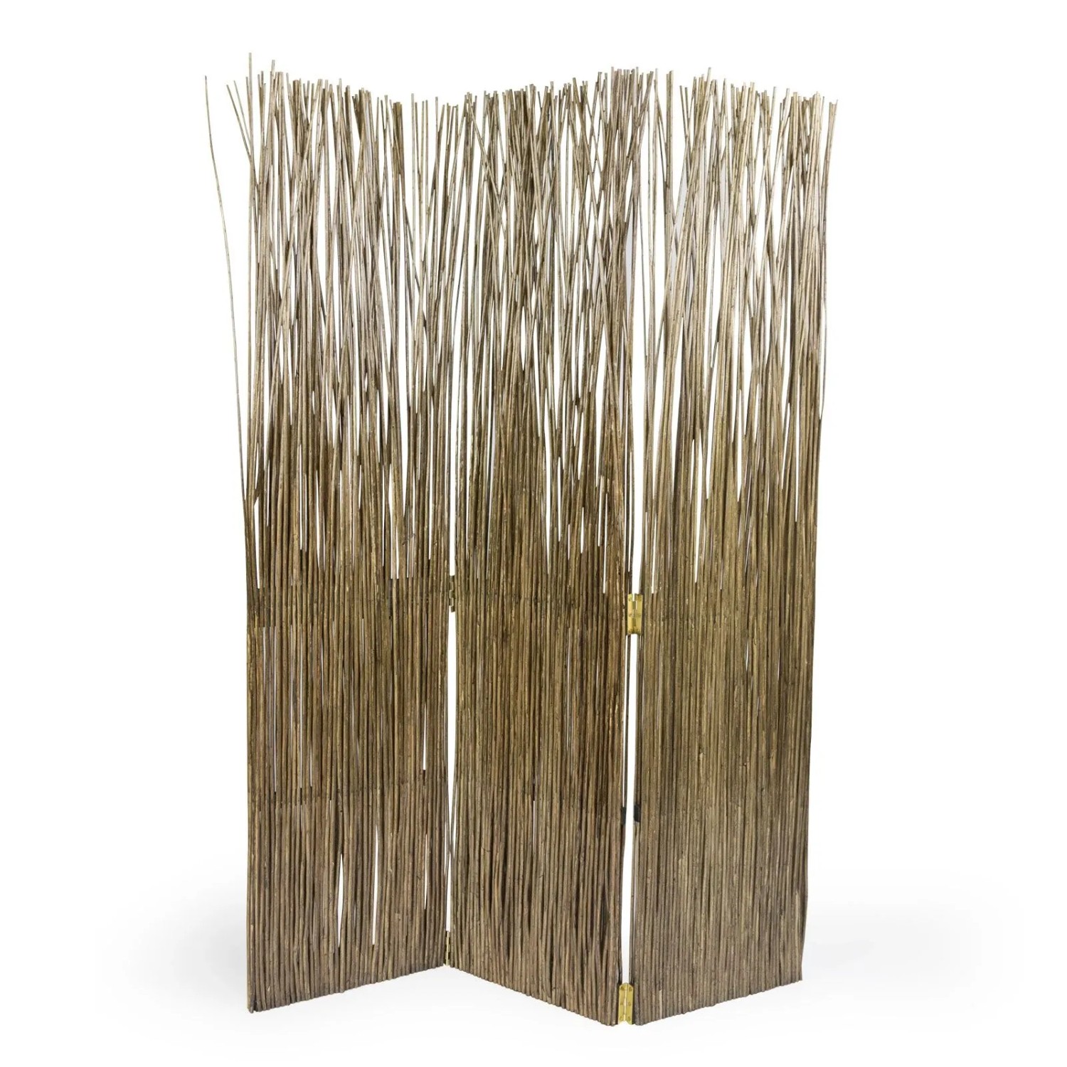 Homestyle4u 3-tlg. Paravent in Grau 120x170 cm 755