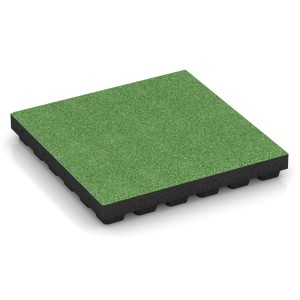 WARCO Fallschutzplatte, lindgrün, 50x50x7 cm. Gummigranulat für Spielplatz oder Garten.