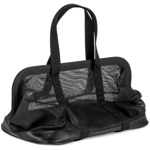 Schwarzer Petromax Netzeinsatz für Kühltasche (22 l) mit Tragegriffen. Praktische Netztasche für Kühlboxen.