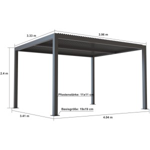 Purple Leaf Verstellbare Aluminium-Pergola Wetterschutz Und UV-Schutz für Garten Oder Terrasse