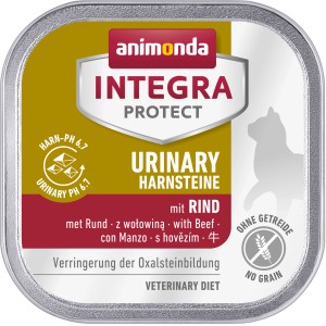 Integra Protect Urinary Oxalstein Rind, Spezialfutter für Katzen zur Vorbeugung von Oxalsteinen.
