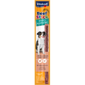 Vitakraft Beef Stick Hypoallergenic für Hunde, mit Pute & Strauß. Hunde-Belohnungssnack ohne Zuckerzusatz.