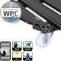 Wagner WPC Pflanzenroller, Ø 50cm, anthrazit. Rolluntersetzer aus wetterfestem WPC mit 4 Rollen, belastbar bis 120 kg.