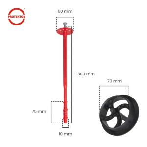 Protektor Dämmstoffdübel Set mit Stahlnagel, Rondellen und Fräser für WDVS-Systeme.